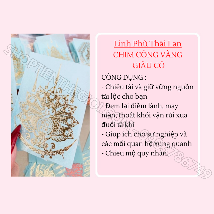LINH PHÙ THÁI - CHIM CÔNG VÀNG GIÀU CÓ  -  SP005573
